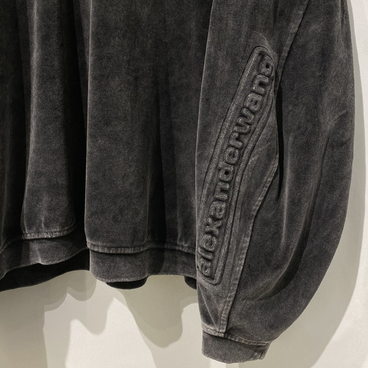 Embossed Logo Pullover Polo Shirtエンボスロゴオーバーサイズベロアポロスウェット