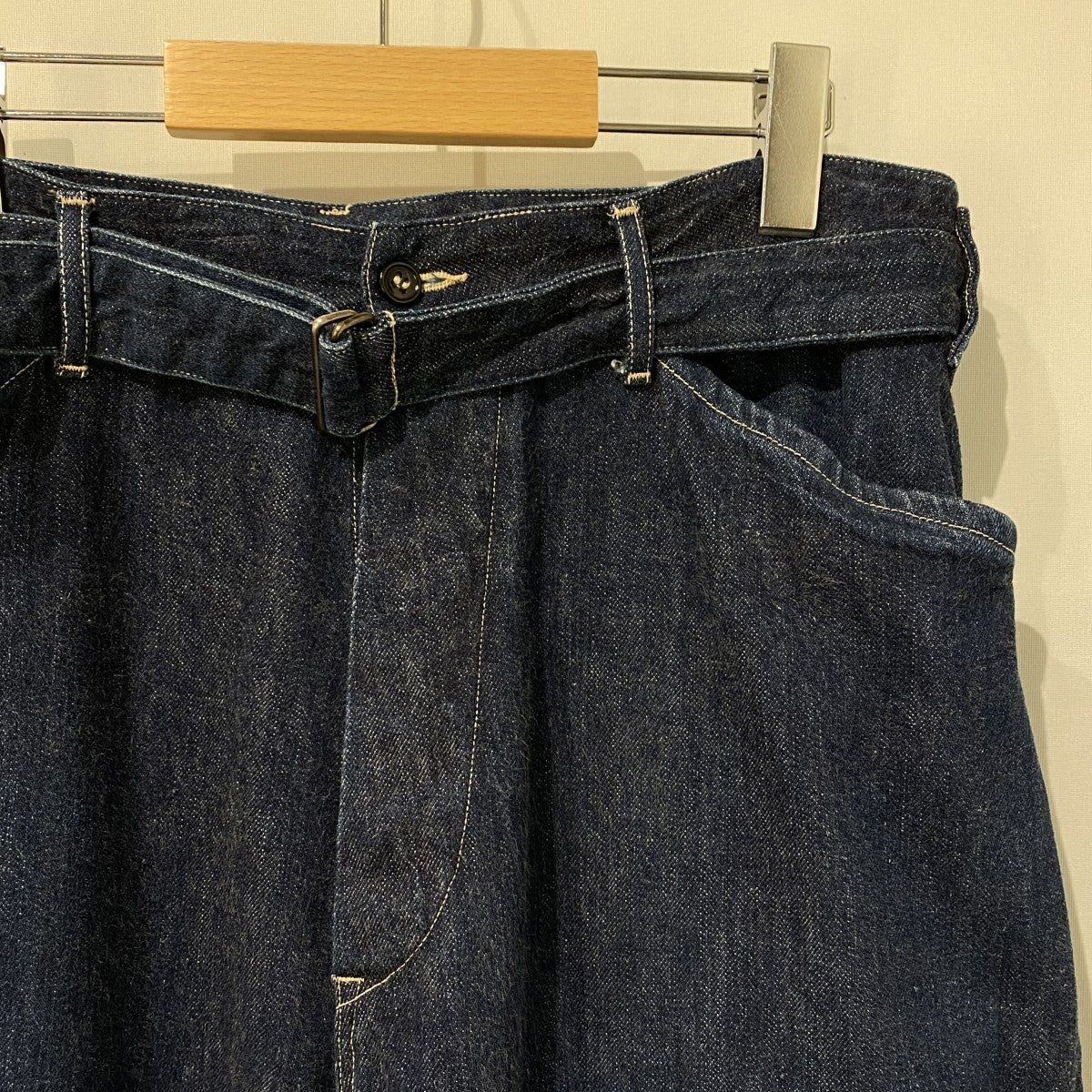 22SSデニム ベルテッドパンツ
