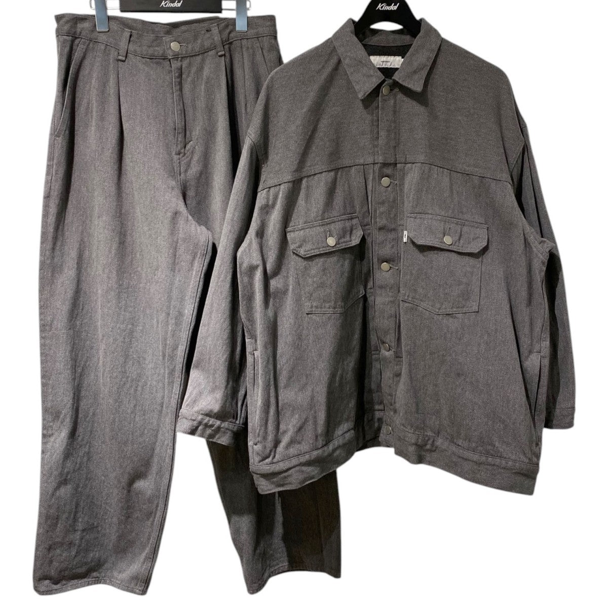 Graphpaper Colorfast Denim Blouson＆2 Tuck Pantsオーバーサイズデニムジャケット＆2タックワイドデニムパンツ セットアップ 古着・中古-1枚目のアイテム画像