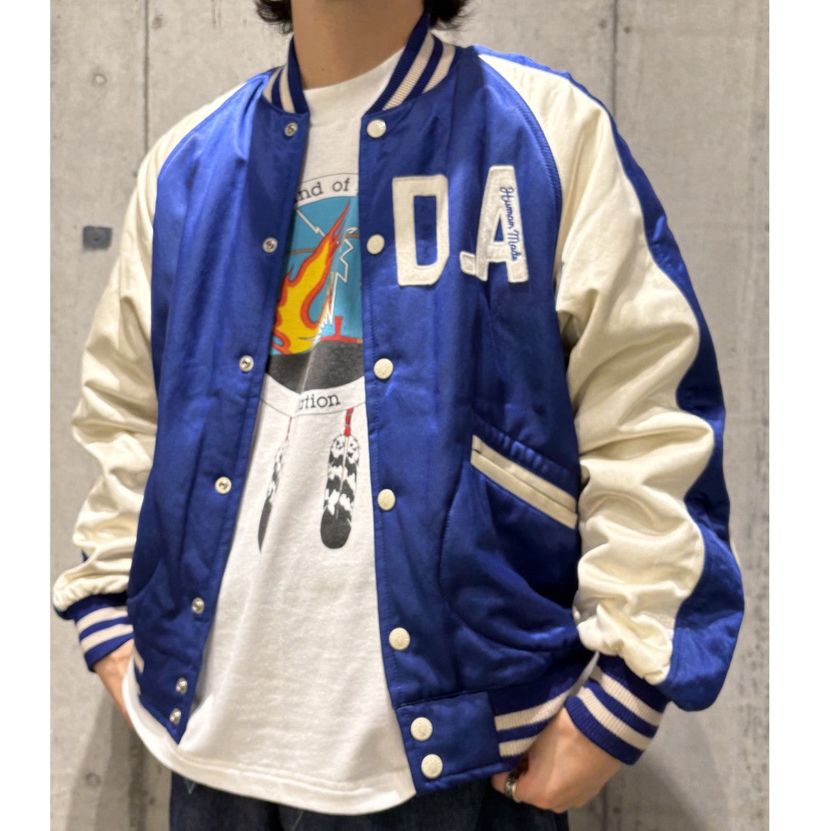 HUMAN MADE 25SSSATIN STADIUM JACKETサテンスタジアムジャケット スタジャンHM29JK020 古着・中古-2枚目のアイテム画像
