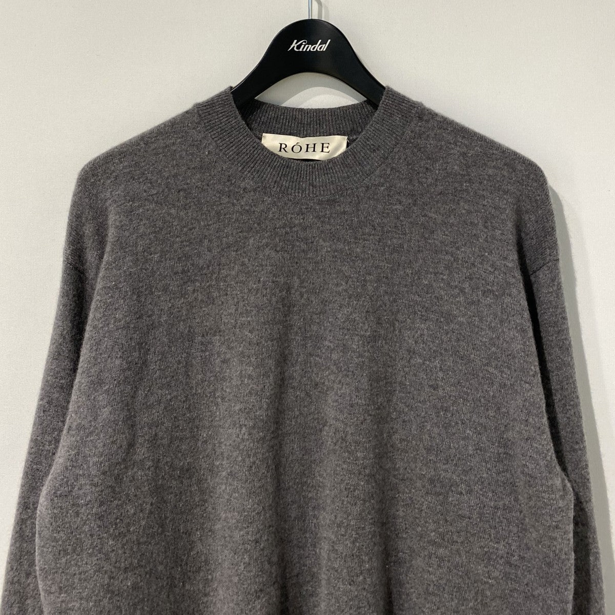 Wool Cashmere Mock Neck Sweaterコットンカシミヤスリットモックネックニットセーター