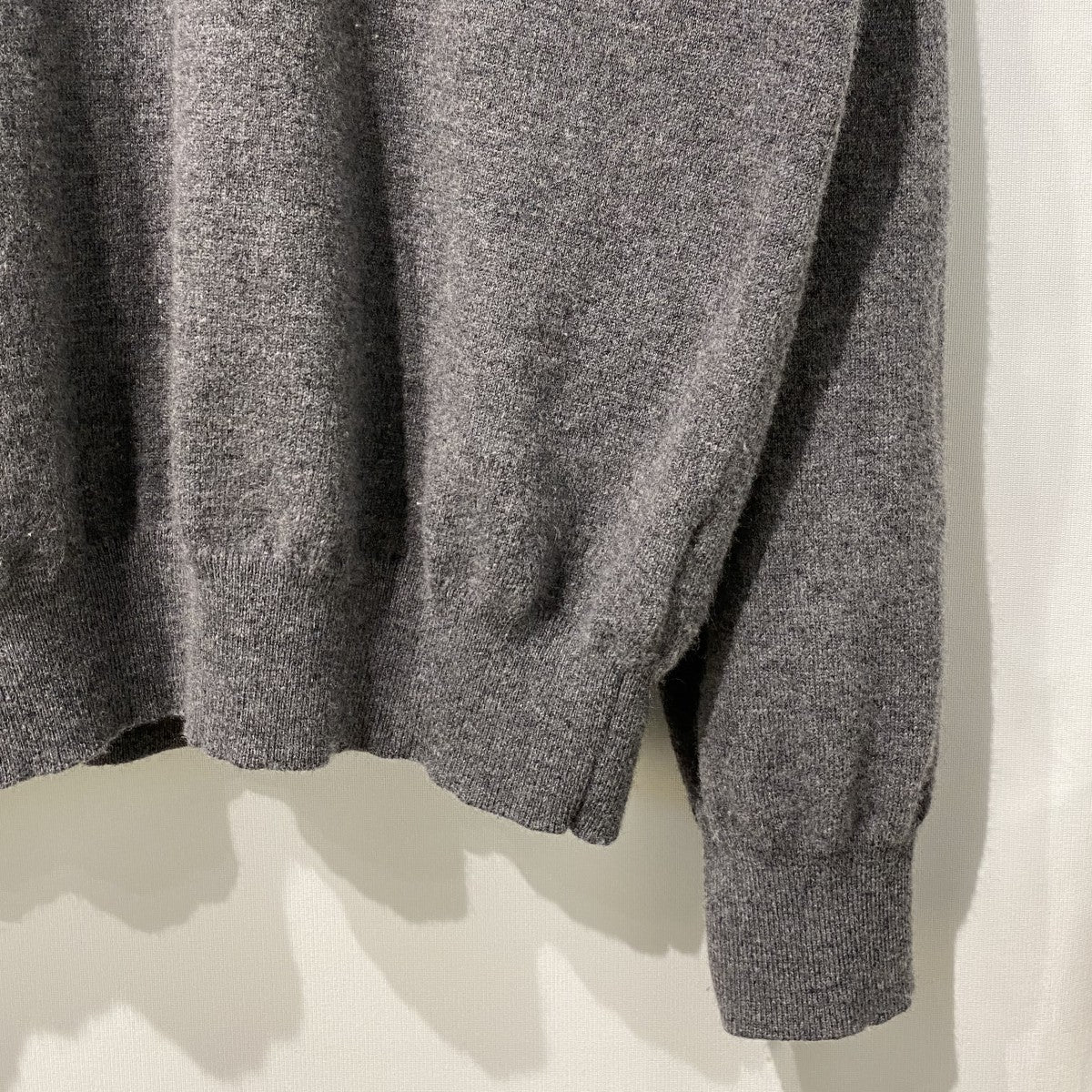 Wool Cashmere Mock Neck Sweaterコットンカシミヤスリットモックネックニットセーター