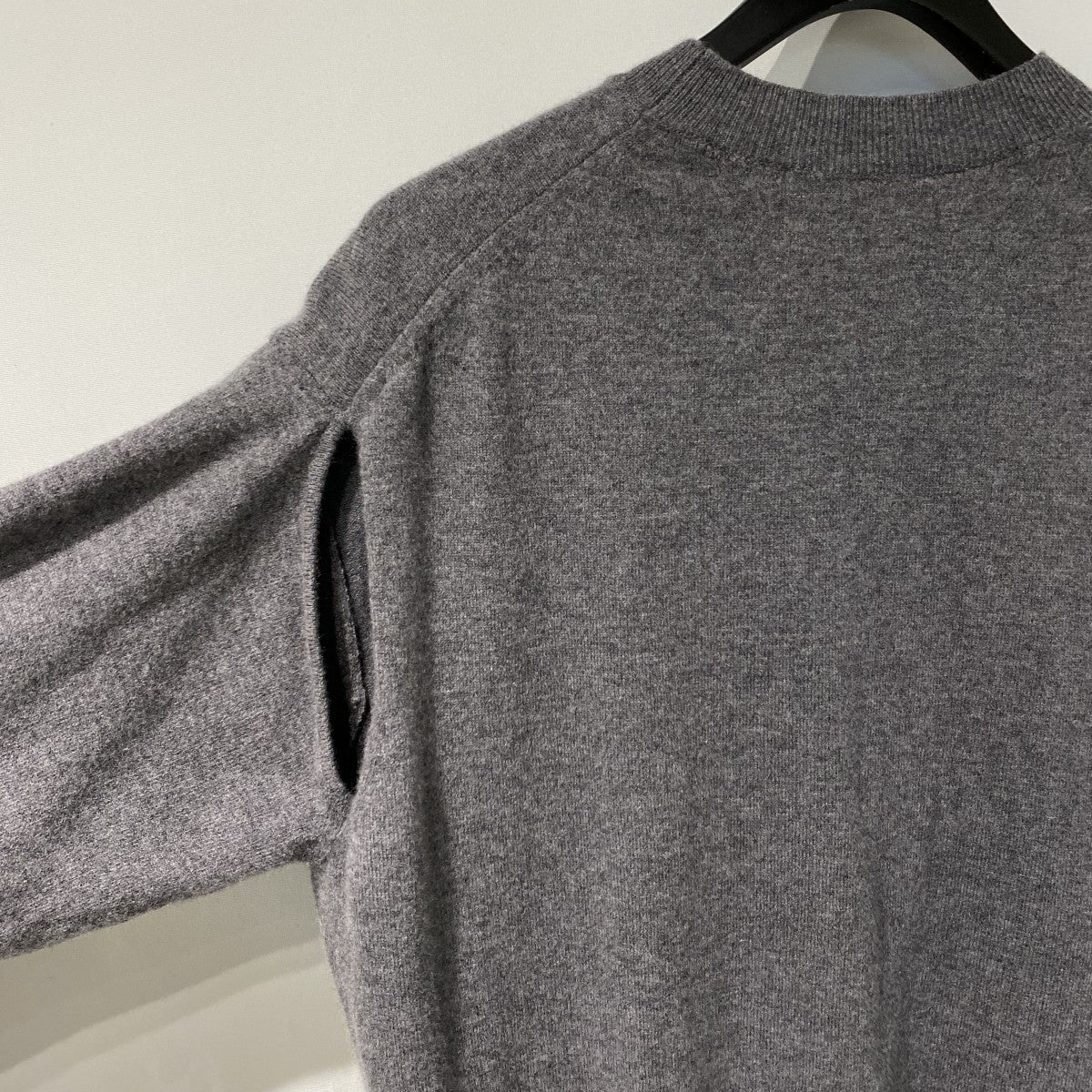 Wool Cashmere Mock Neck Sweaterコットンカシミヤスリットモックネックニットセーター