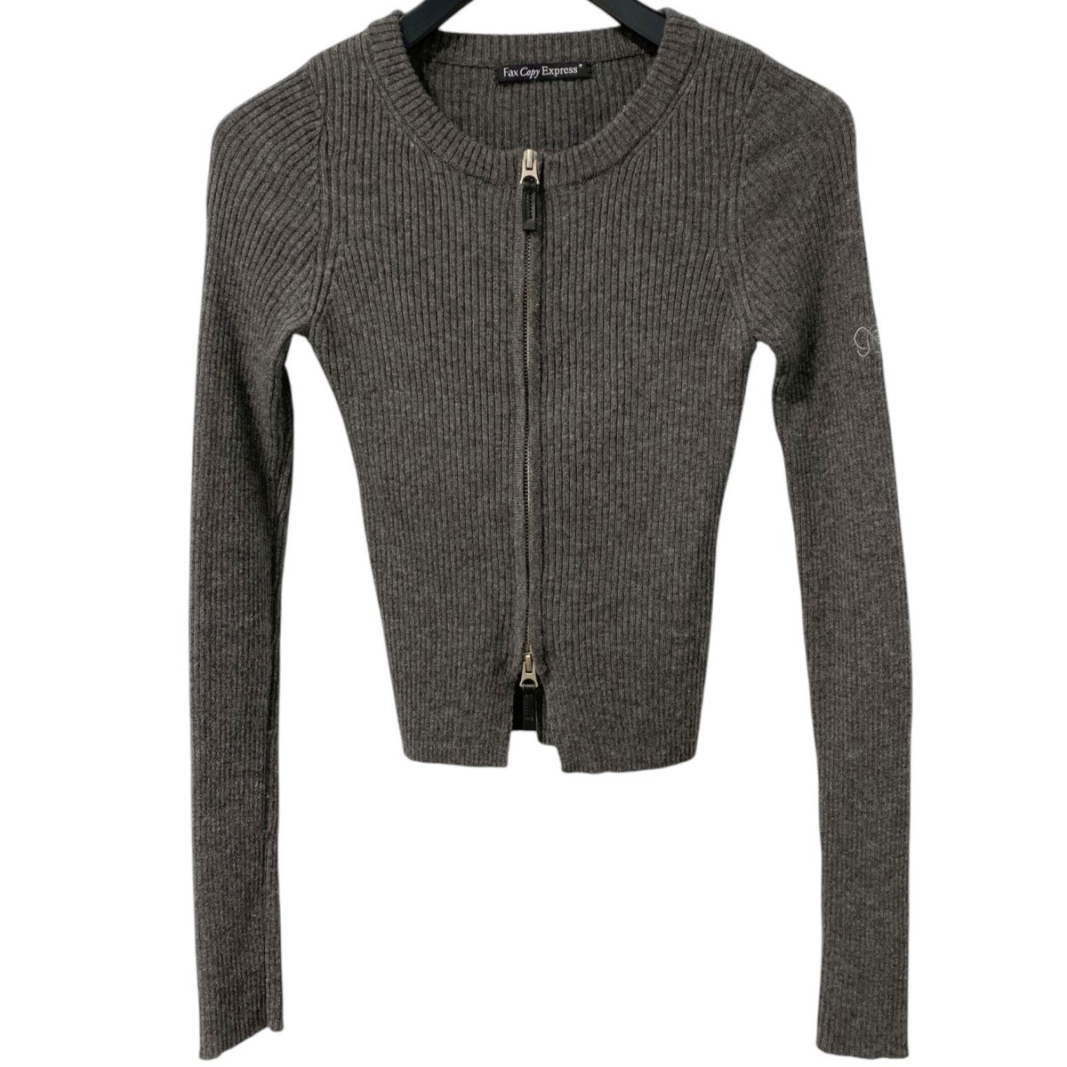 25SSTight Ribbed-Knit Zip SweaterウールカシミヤタイトZIPニットセーター