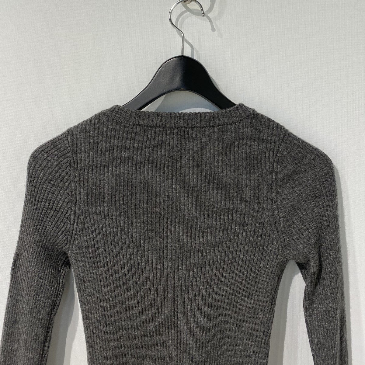 25SSTight Ribbed-Knit Zip SweaterウールカシミヤタイトZIPニットセーター