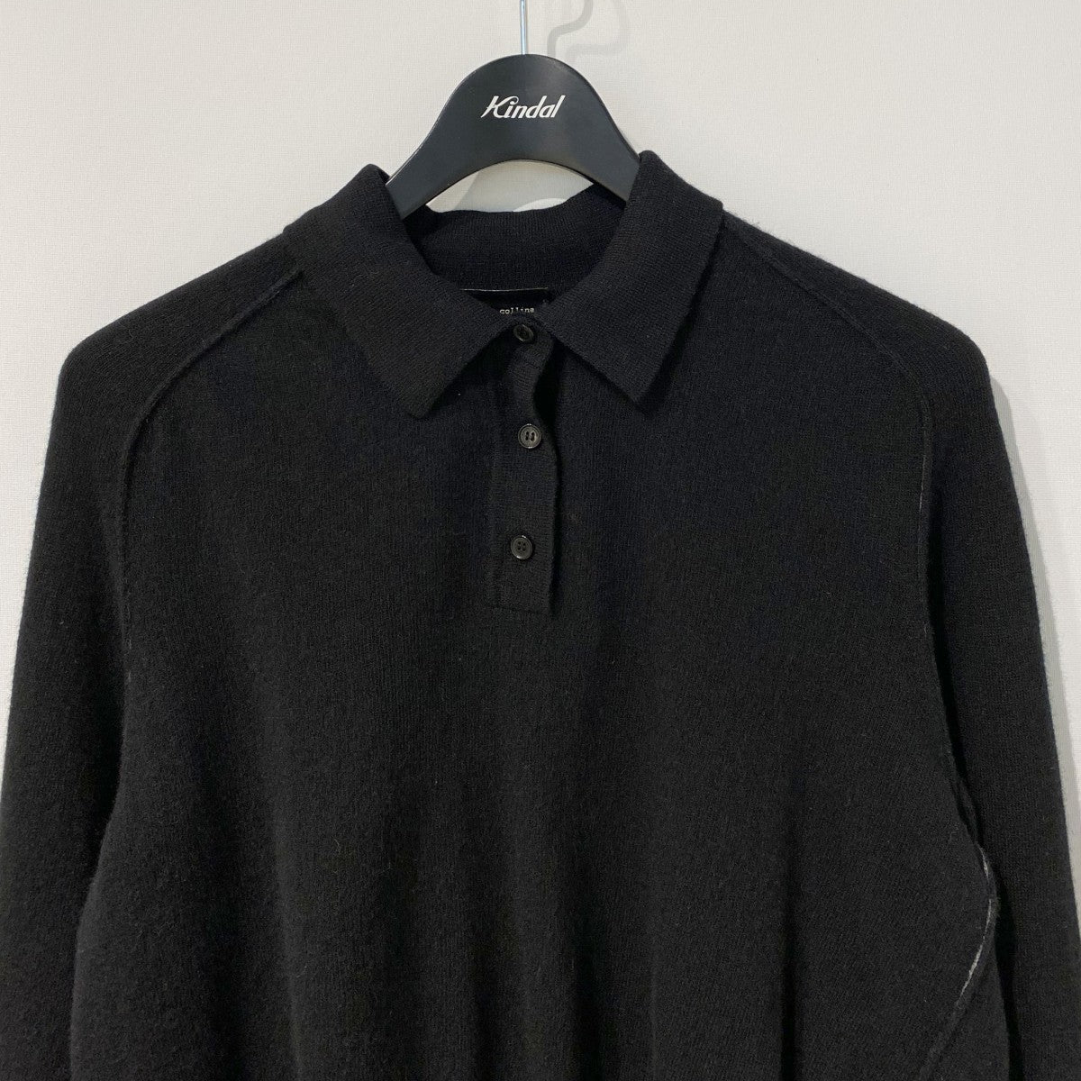 24AWWL／CA COLLAR Pulloverショート丈ニットポロシャツ