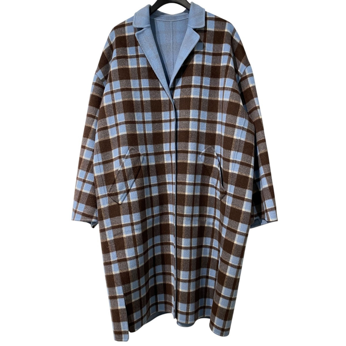23AWビッグチェックリバーシブルコート