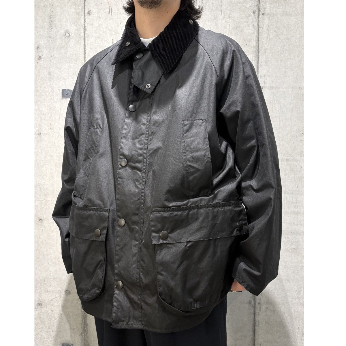 24AWOS BEDALEビデイル ワックス ジャケット オーバーサイズ フィット オイルド