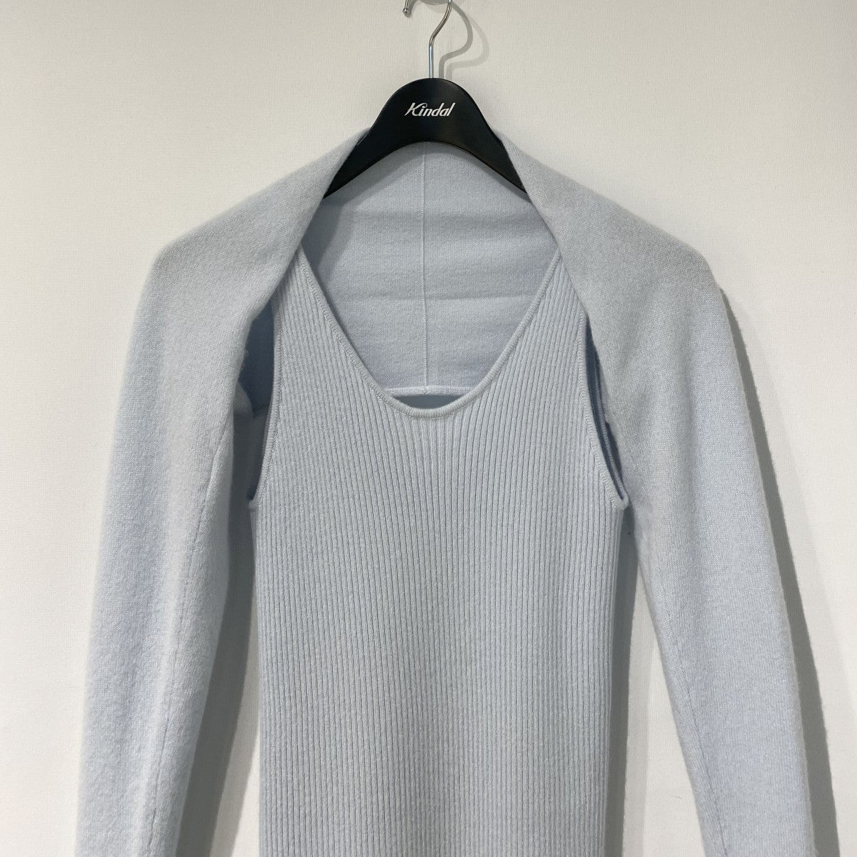 Cashmere rib tiny top＆Cashmere armcoverカシミヤリブタイニートップ＆アームカバーセット