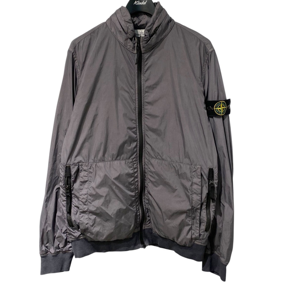 STONE ISLAND Crinkle Reps Bomber Jacket製品ガーメントダイ加工裏面樹脂コーティング防風撥水性TECHテックナイロンZIPジャケット721543230 古着・中古-1枚目のアイテム画像