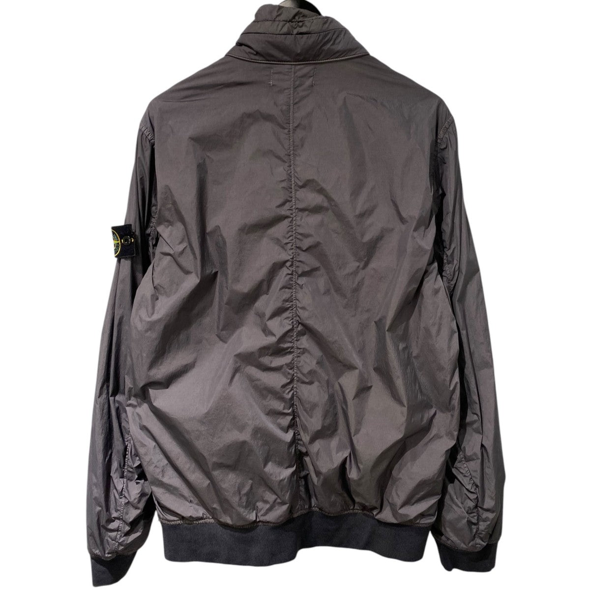 STONE ISLAND Crinkle Reps Bomber Jacket製品ガーメントダイ加工裏面樹脂コーティング防風撥水性TECHテックナイロンZIPジャケット721543230 古着・中古-3枚目のアイテム画像