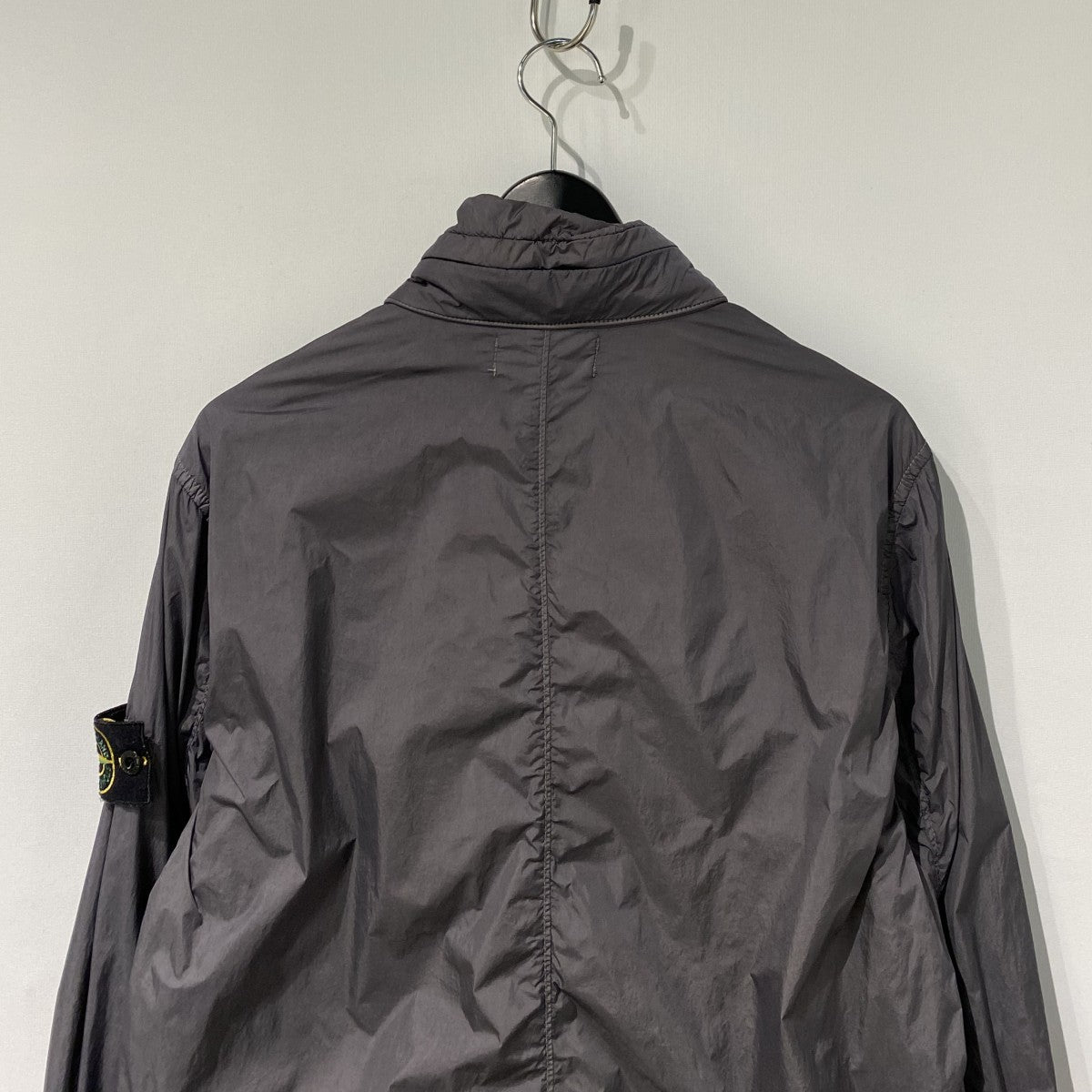 STONE ISLAND Crinkle Reps Bomber Jacket製品ガーメントダイ加工裏面樹脂コーティング防風撥水性TECHテックナイロンZIPジャケット721543230 古着・中古-6枚目のアイテム画像