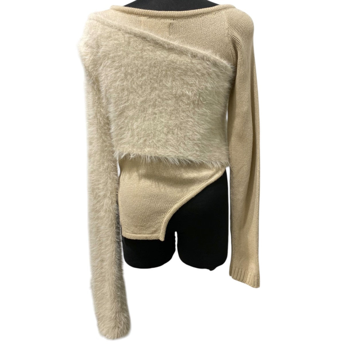 VIAVANDA 25AWDOCKING KNIT TOPドッキングアシンメトリーニットトップス 古着・中古-3枚目のアイテム画像