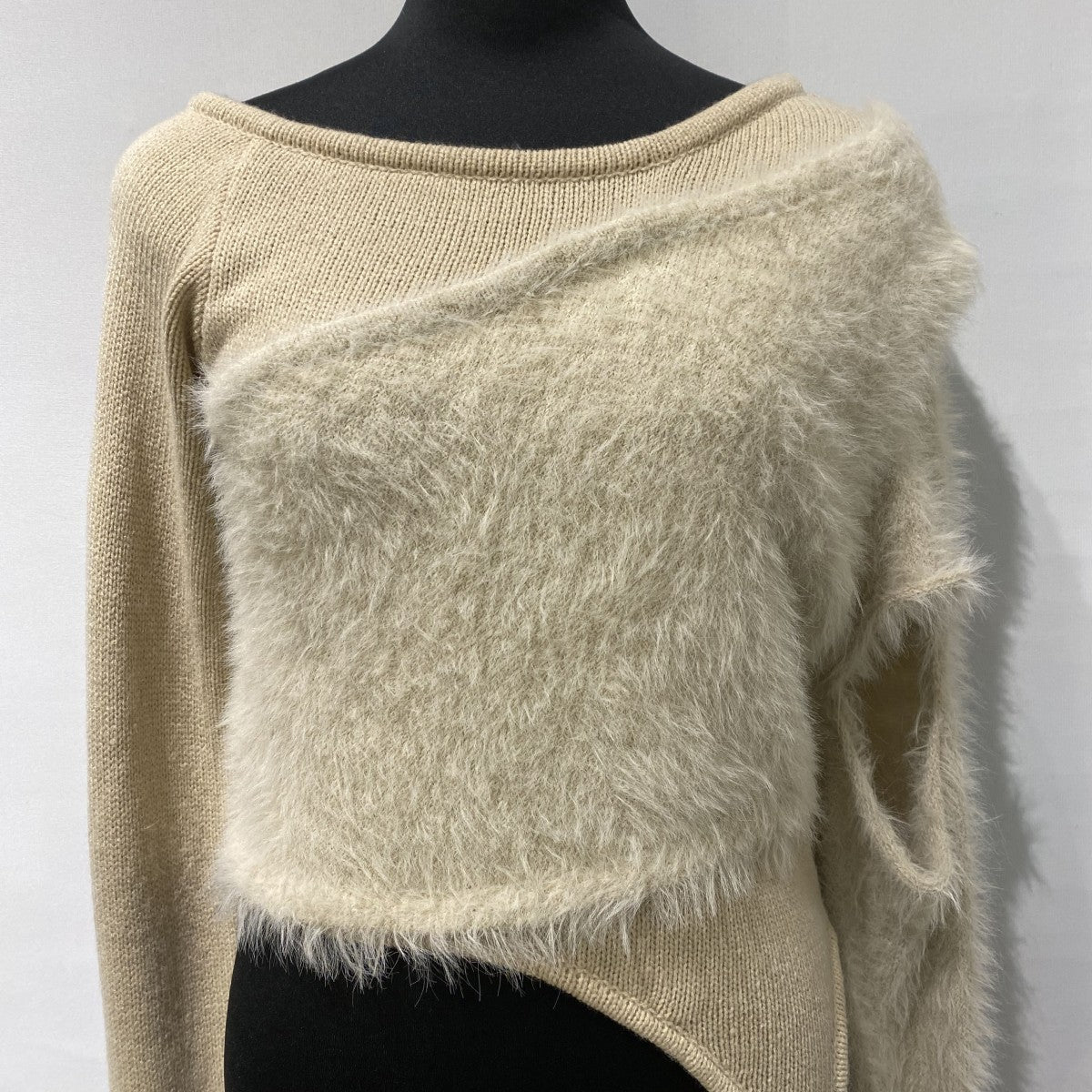 VIAVANDA 25AWDOCKING KNIT TOPドッキングアシンメトリーニットトップス 古着・中古-4枚目のアイテム画像