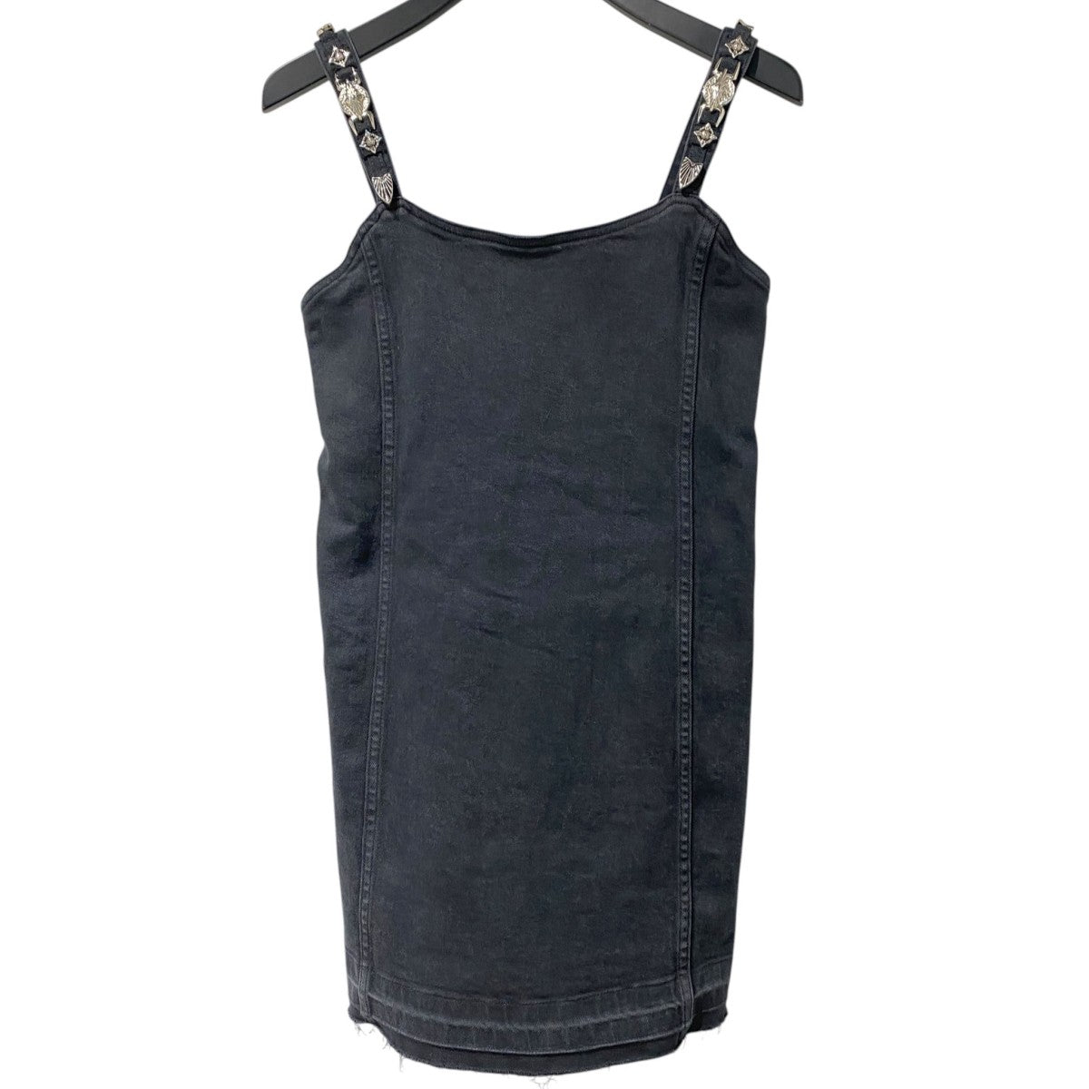 TOGA TOO 25SSDenim bustier Vintageヴィンテージ加工ストレッチバックZIPデニムビスチェミニワンピース 古着・中古-1枚目のアイテム画像