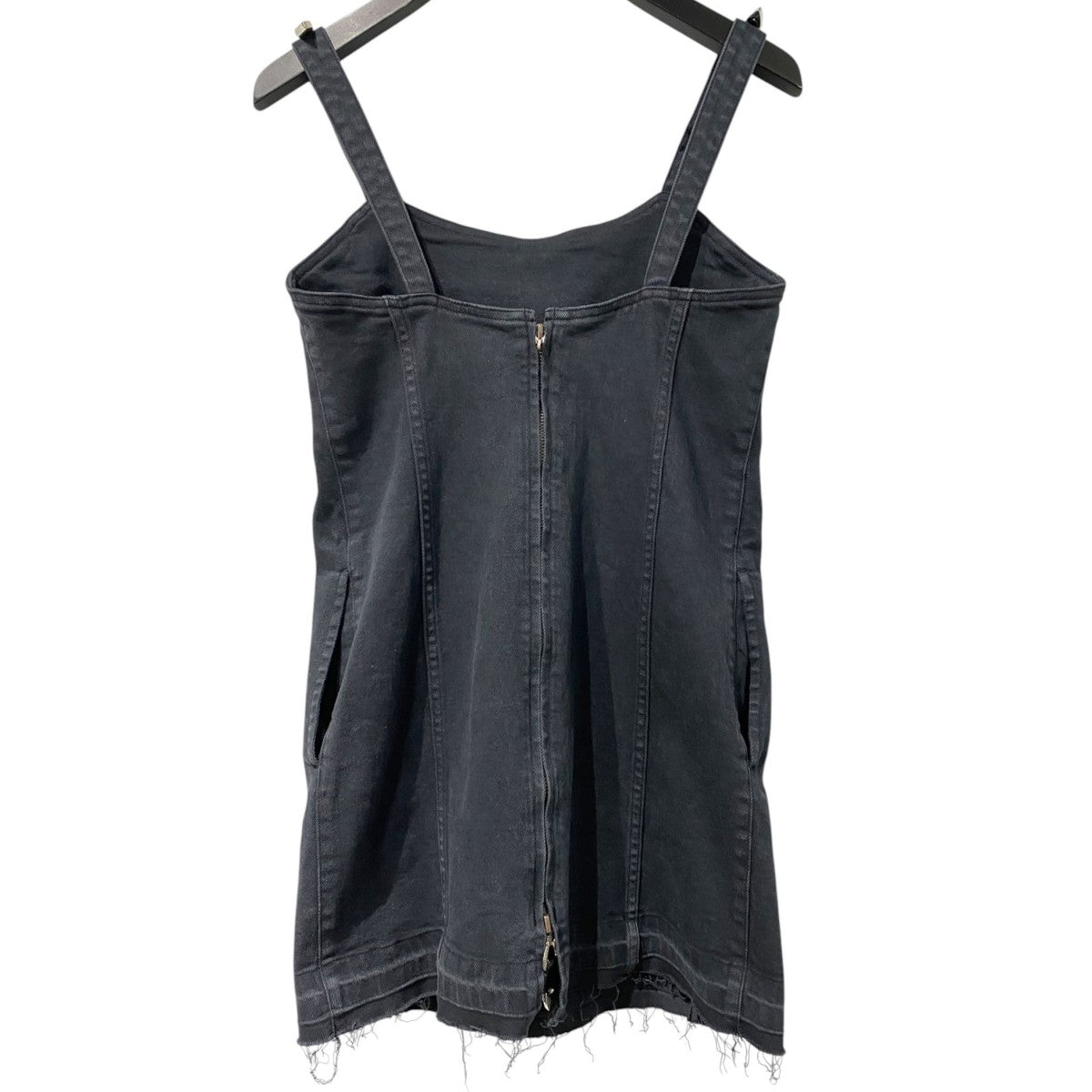 TOGA TOO 25SSDenim bustier Vintageヴィンテージ加工ストレッチバックZIPデニムビスチェミニワンピース 古着・中古-3枚目のアイテム画像