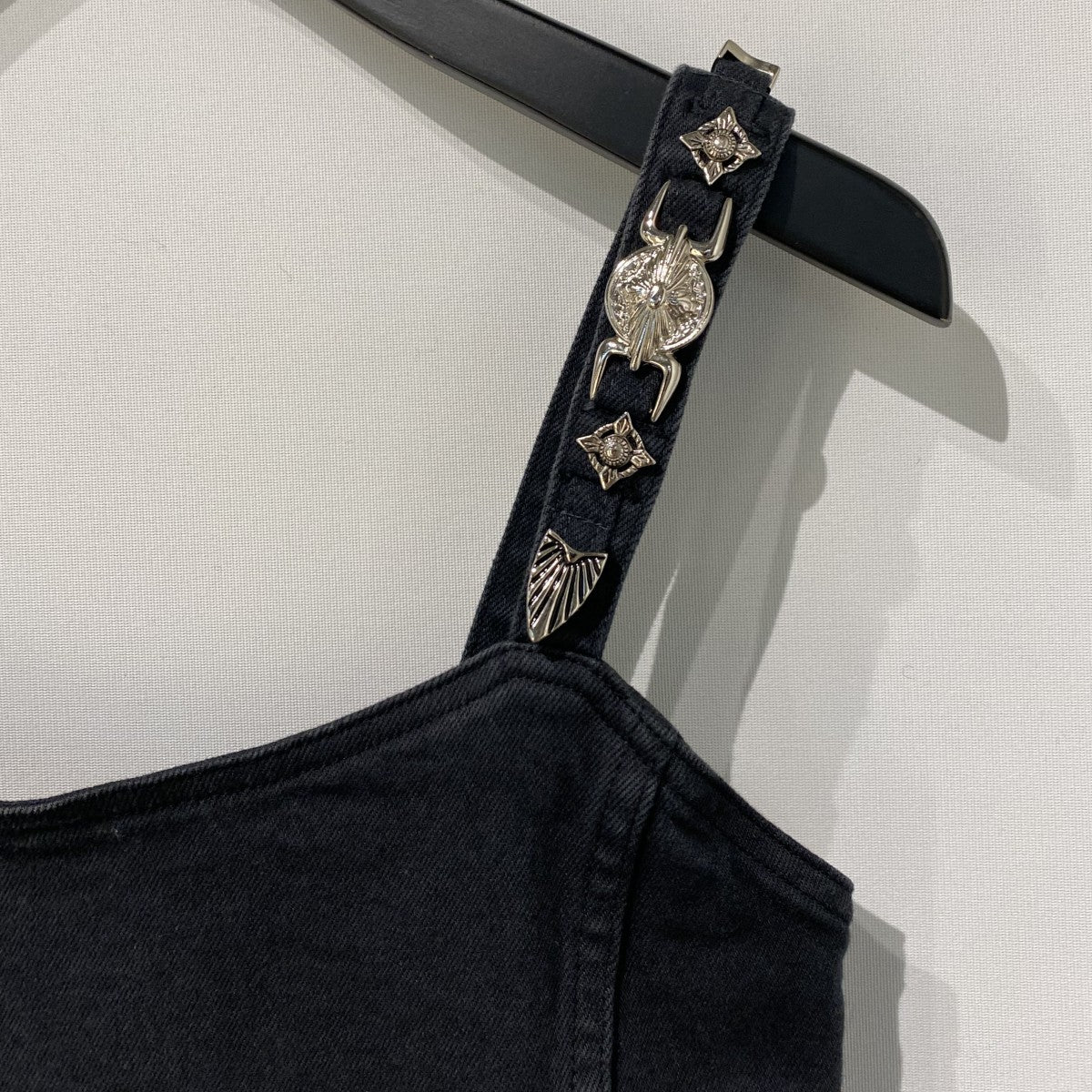 TOGA TOO 25SSDenim bustier Vintageヴィンテージ加工ストレッチバックZIPデニムビスチェミニワンピース 古着・中古-5枚目のアイテム画像