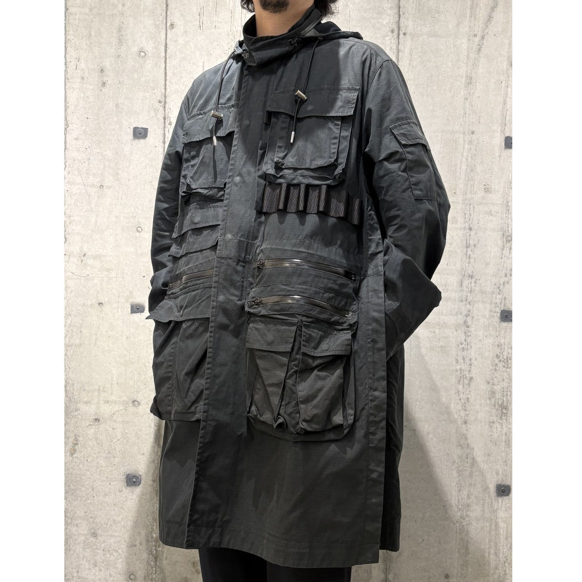sacai Olmetex Rip Stop Blousonオルメテックスミリタリーマルチポケットミリタリーリップストップブルゾンコート23-03186M 古着・中古-2枚目のアイテム画像