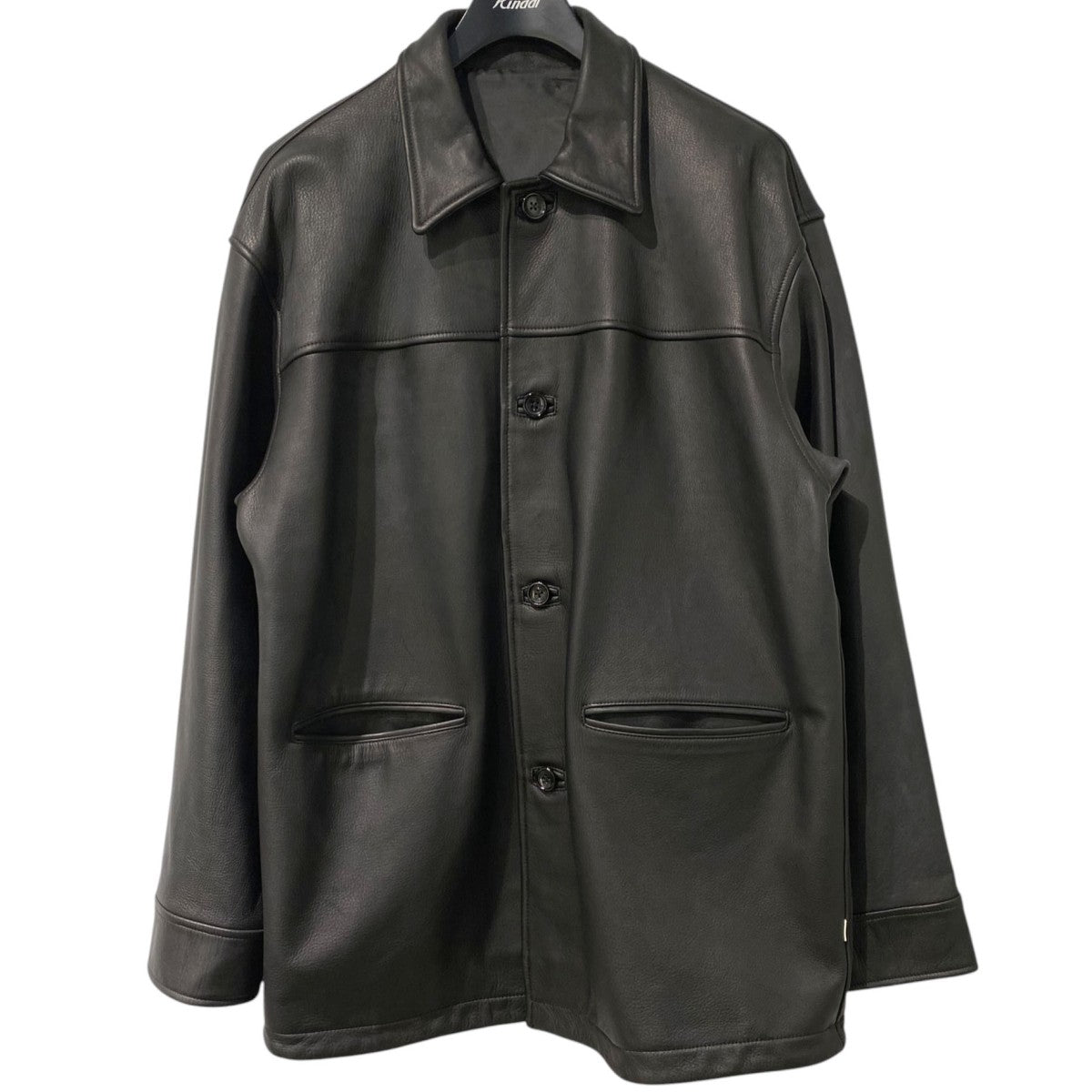 OVY 063 Waterproof Calf Leather Car Coat防水カーフレザーカーコート 古着・中古-1枚目のアイテム画像