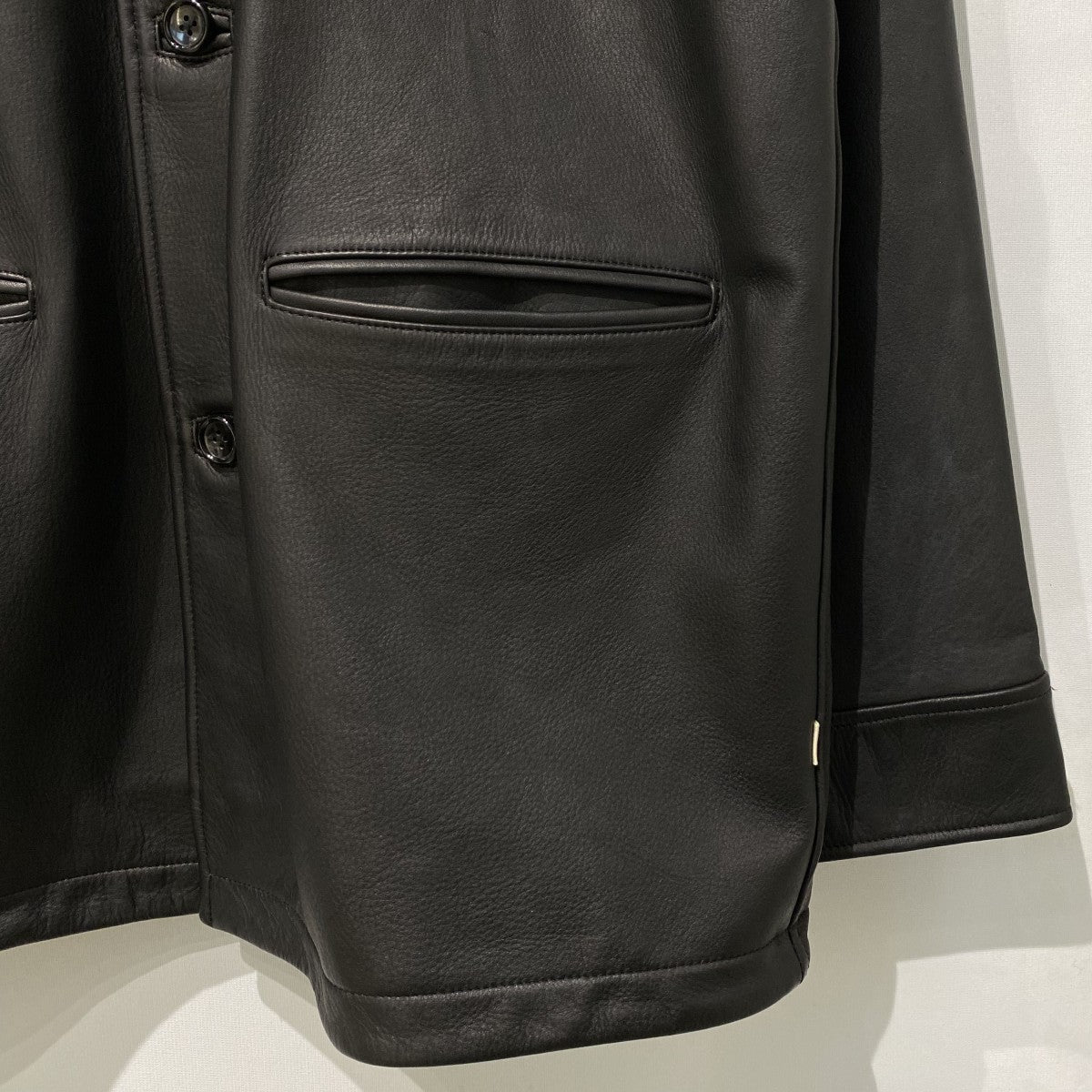 OVY 063 Waterproof Calf Leather Car Coat防水カーフレザーカーコート 古着・中古-5枚目のアイテム画像