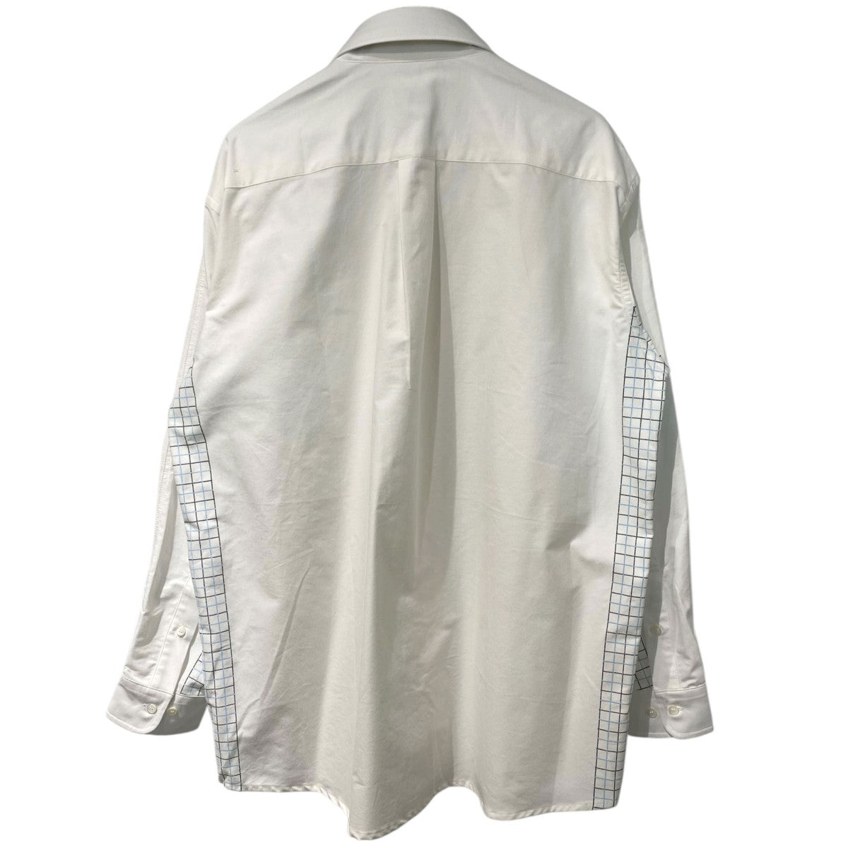 A．P．C．×FRAGMENT DESIGN 26SSJESSICA O SHIRTオーバーサイズ切替チェックロゴ刺繍シャツ 古着・中古-2枚目のアイテム画像