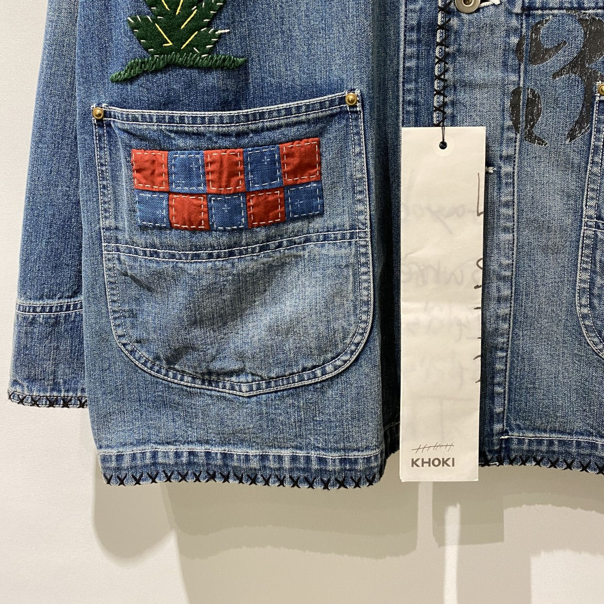 KHOKI 26SSHAND-EMBROIDERED DENIM COVERALLハンドメイド刺繍デニムカバーオール 古着・中古-5枚目のアイテム画像