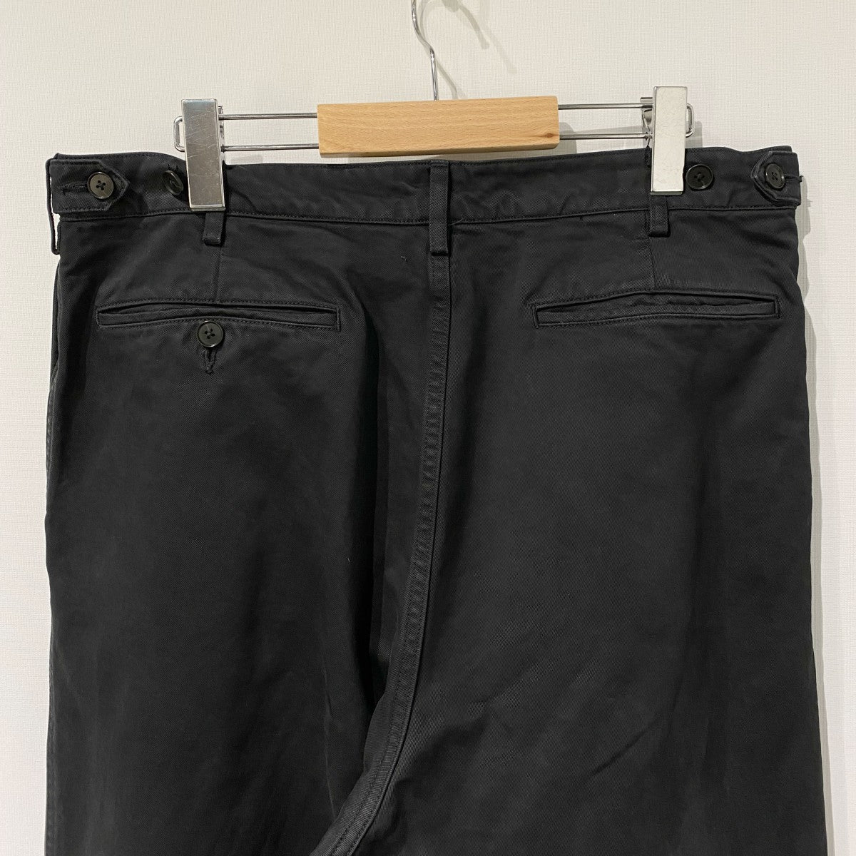 AURALEE 26AWGarment-Dyed Finx Chino One-Tuck Wide PantsガーメントダイVintageヴィンテージ加工チノワンタックワイドパンツ 古着・中古-6枚目のアイテム画像