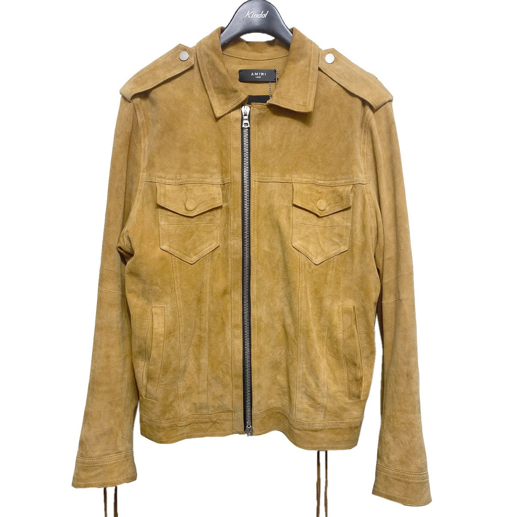 AMIRI(アミリ) SUEDE TRUCKER スウェードシングルライダースジャケット 