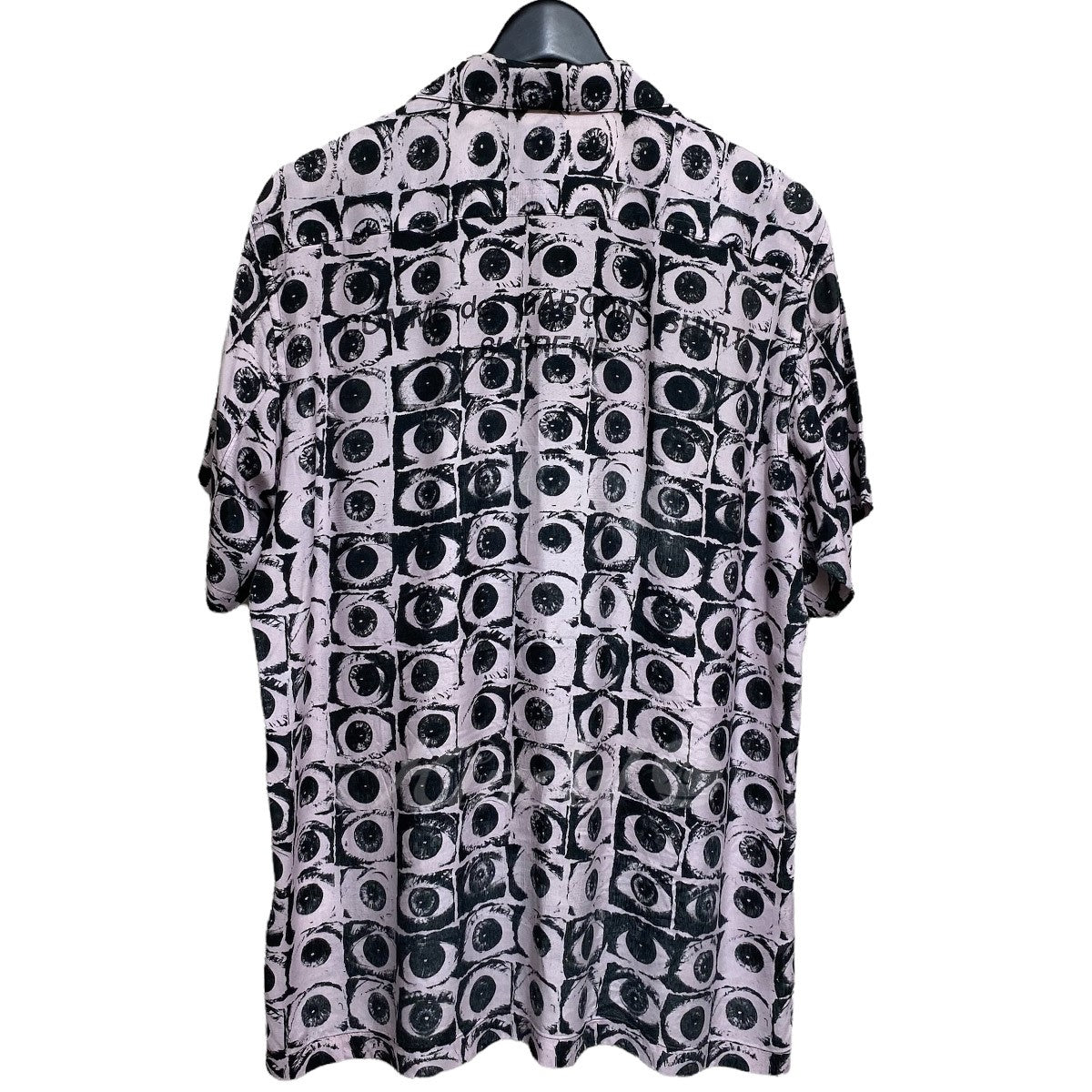 SUPREME×COMME des GARCONS SHIRT 2017SS Eyes Rayon Shirt ピンク 