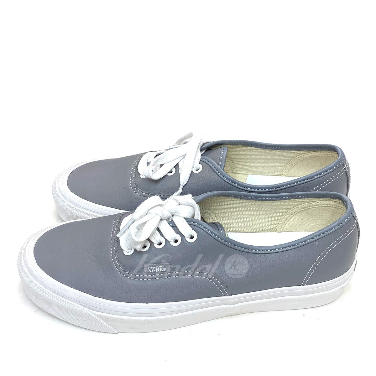 VANS(バンズ) AUTHENTIC ローカットレザースニーカー グレー サイズ 14