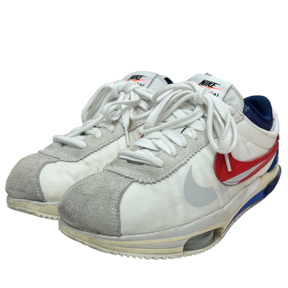 sacai×NIKE ZOOM CORTEZ SP White and University Red スニーカー ...