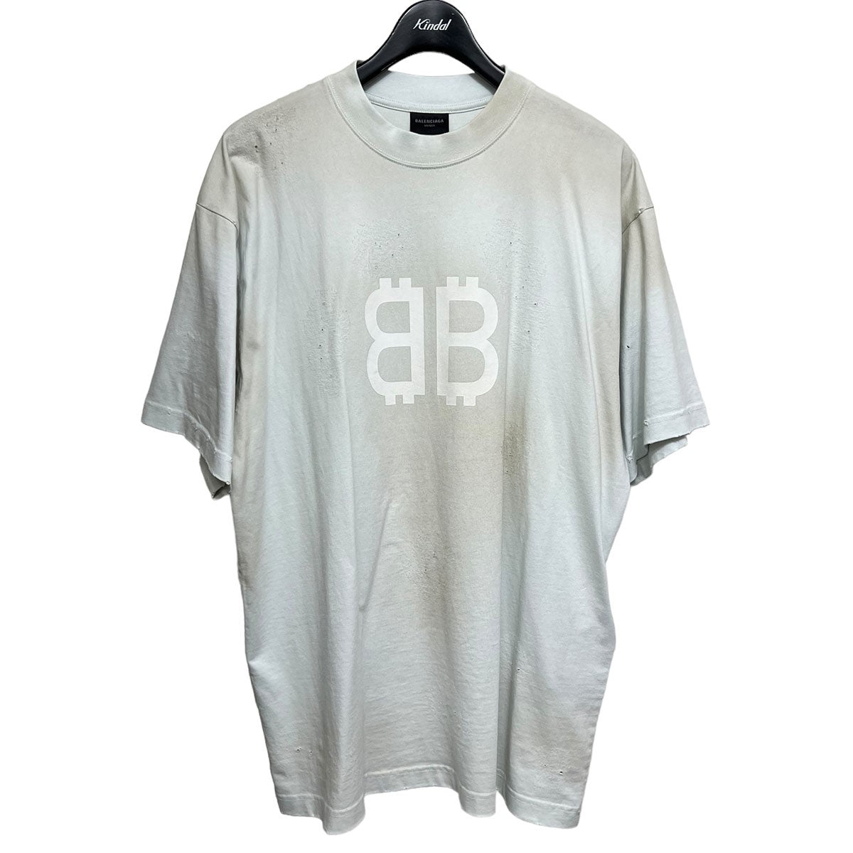 BALENCIAGA 2023SS TOVU6 MEDIUM FIT クラッシュ加工Tシャツ の古着・中古アイテム