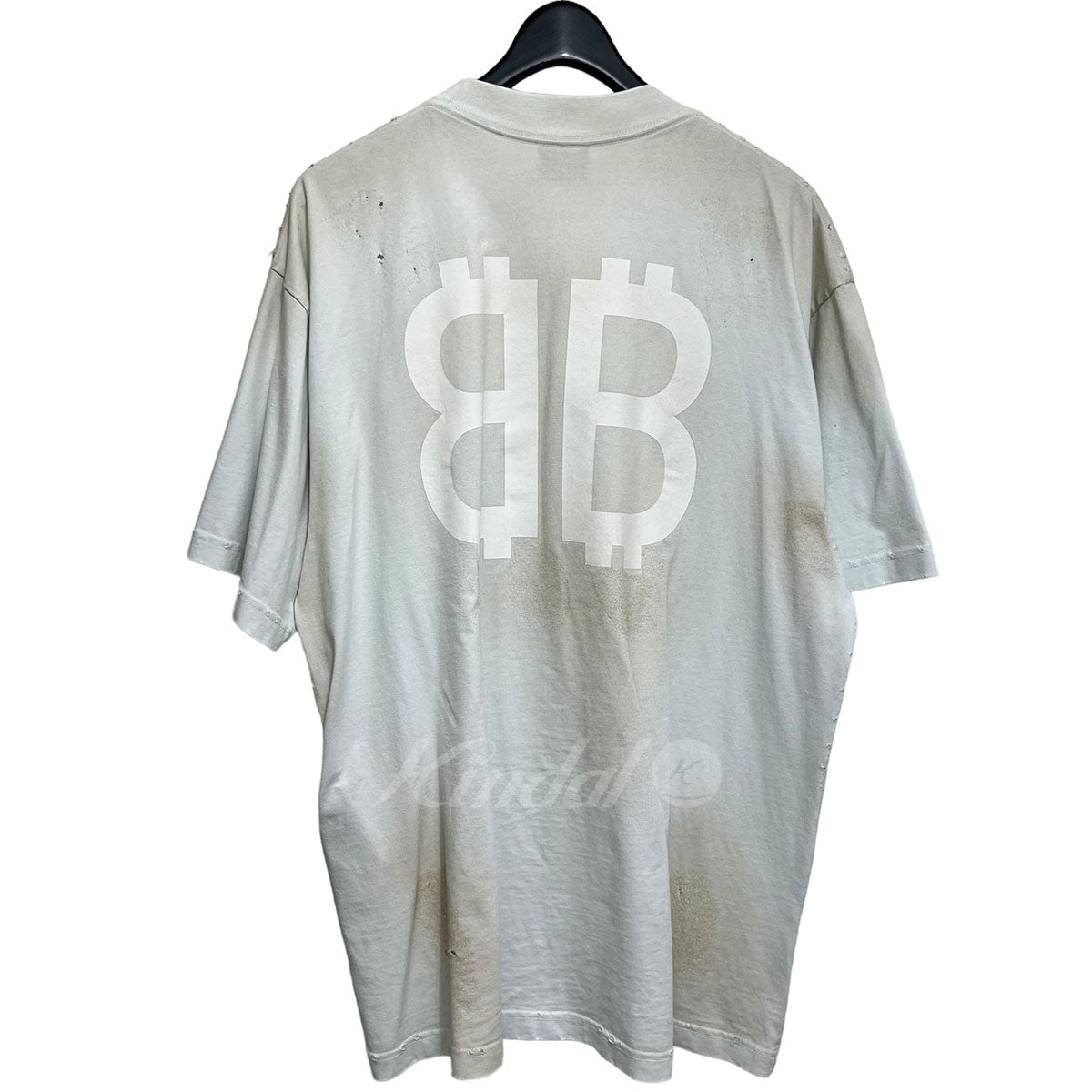 BALENCIAGA 2023SS TOVU6 MEDIUM FIT クラッシュ加工Tシャツ の古着・中古アイテム