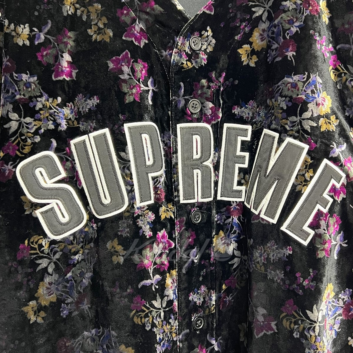 SUPREME(シュプリーム) 2019AW Floral Velour Baseball Jersey