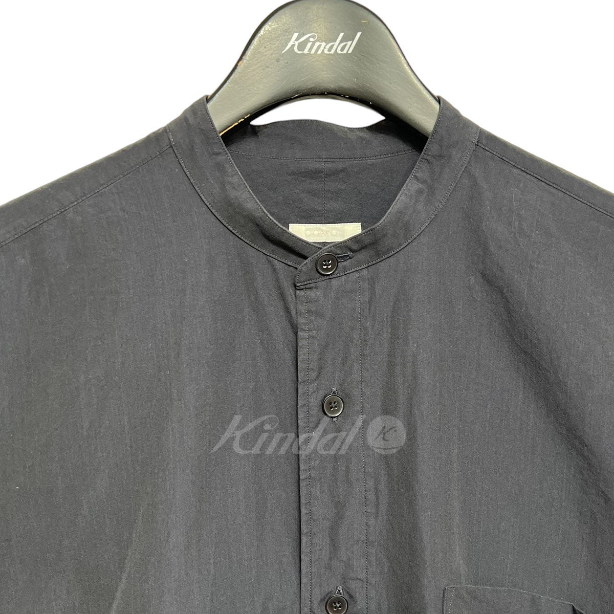 COMOLI(コモリ) バンドカラーシャツ U03-02002 ブラック サイズ S ...