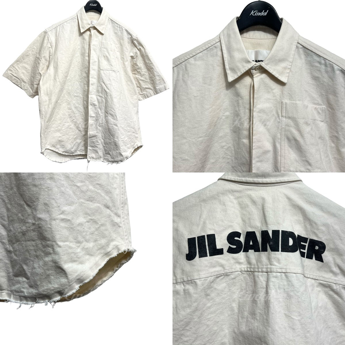 JIL SANDER(ジルサンダー) 2020SS Staff Shirt バックロゴオーバーサイズ半袖シャツ