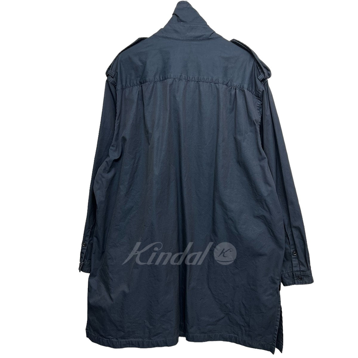 2023AW NAVY YARN DYED GABARDINE TRENCH BLOUSON