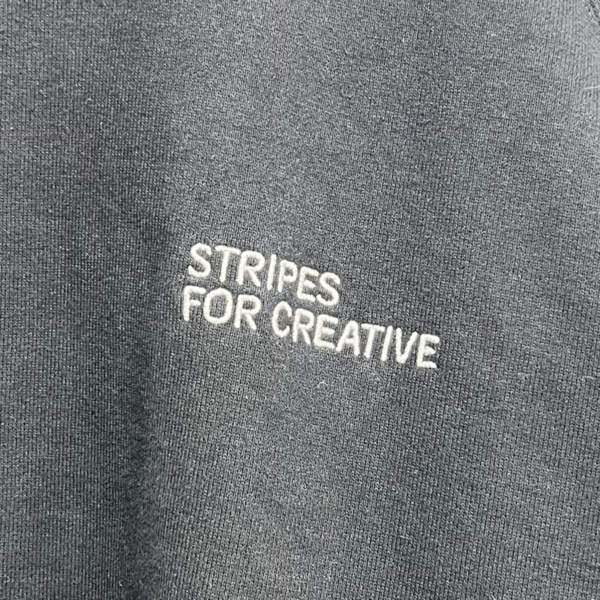 Stripes For Creative(ストライプフォークリエイティブ) Raglan Basic Crew ロゴ刺繍ラグランクルーネックスウェットシャツ  ブラック サイズ XL｜【公式】カインドオルオンライン ブランド古着・中古通販【kindal】