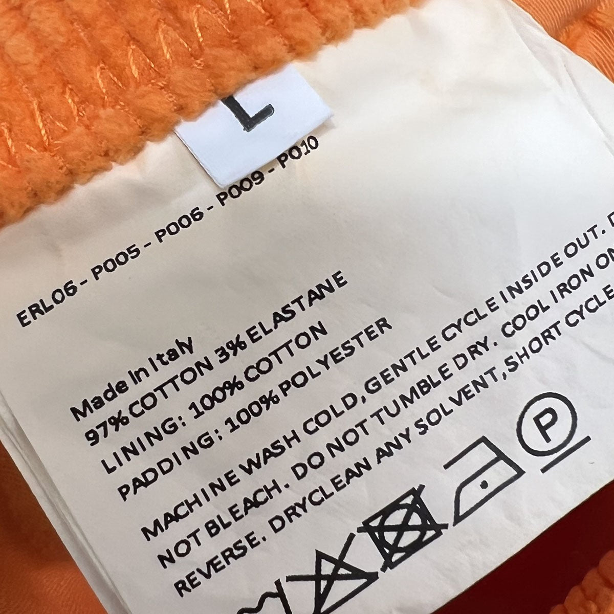 ERL(イーアールエル) コーデュロイショートパンツ オレンジ サイズ L