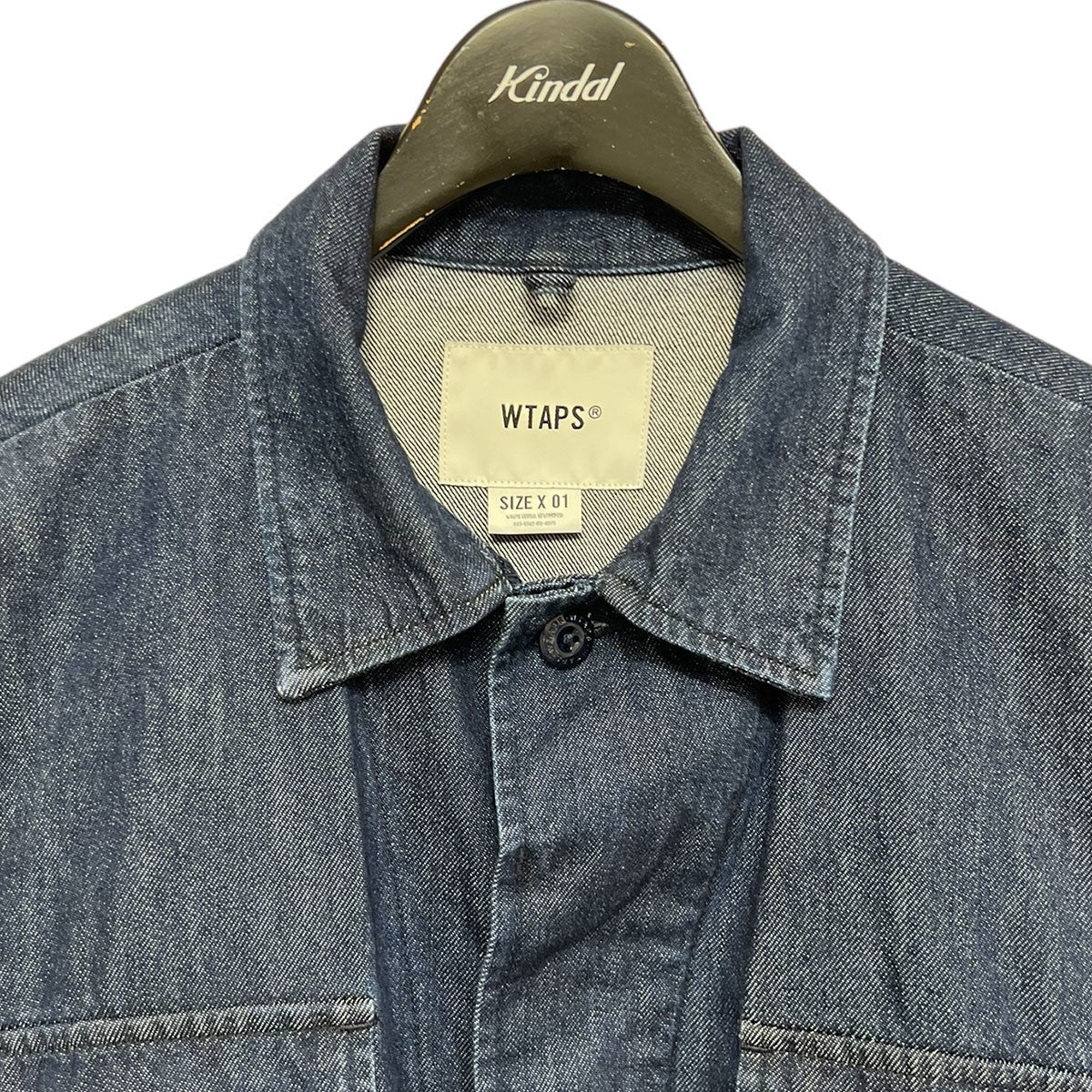 WTAPS(ダブルタップス) 23SSJMOD／LS／COTTON．DENIM．PASTHGバックプリントデニムシャツジャケット231WVDT-SGM02  231WVDT-SGM02 インディゴ サイズ 17｜【公式】カインドオルオンライン ブランド古着・中古通販【kindal】