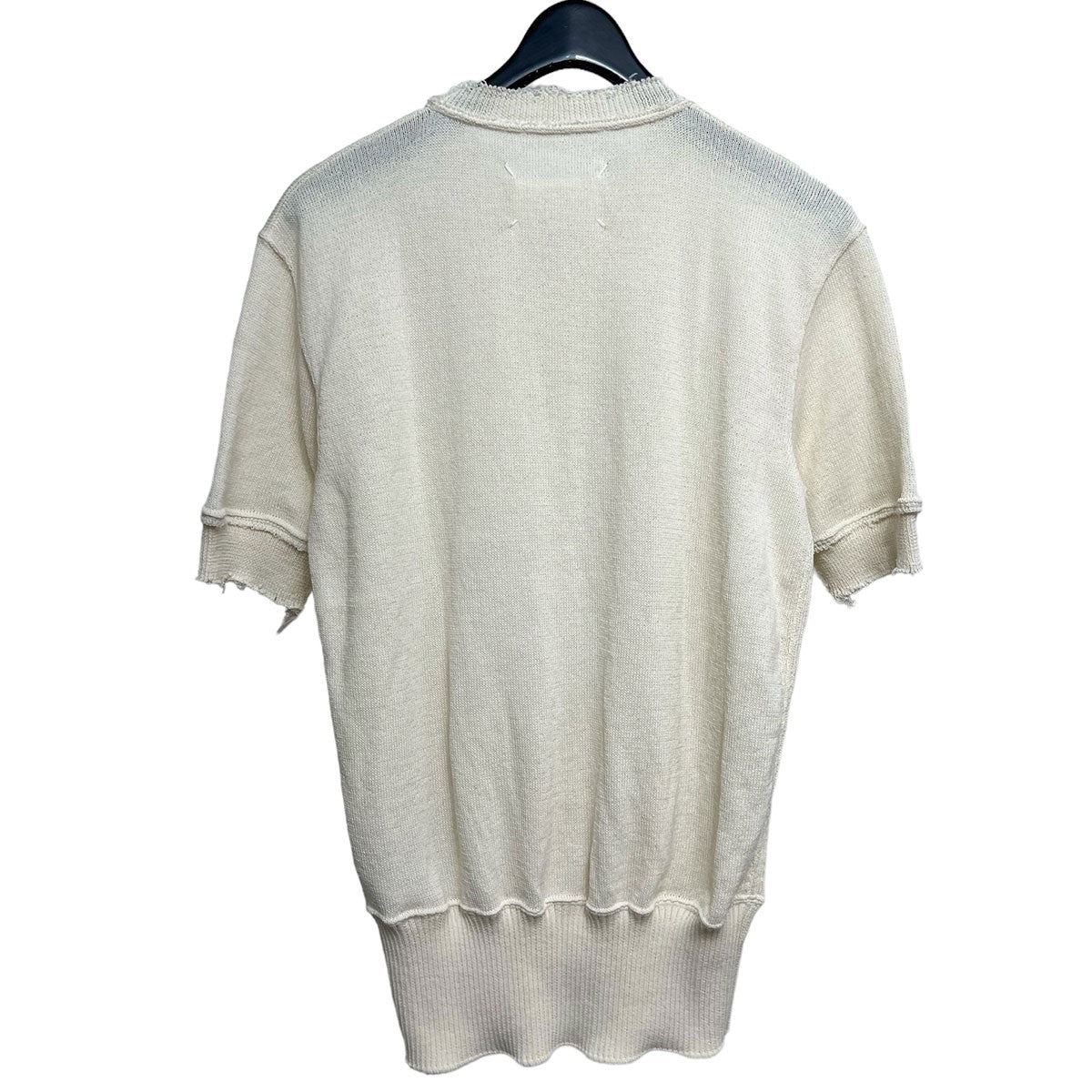 Maison Margiela(メゾンマルジェラ) 23SSRibbed Hem T-Shirt半袖ニットTシャツS50HL0008  S50HL0008 オフホワイト サイズ S｜【公式】カインドオルオンライン ブランド古着・中古通販【kindal】