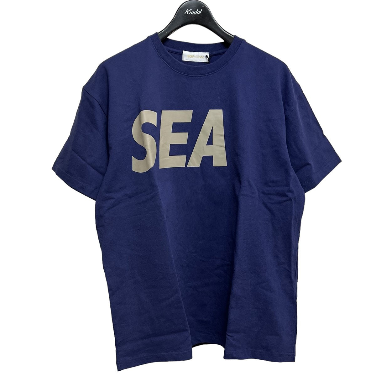 WIND AND SEA(ウィンダンシー) SEA S S T-shirt Navy-SandロゴプリントTシャツWDS-SEA-22S-02 WDS- SEA-22S-02 ネイビー×サンド サイズ L｜【公式】カインドオルオンライン ブランド古着・中古通販【kindal】