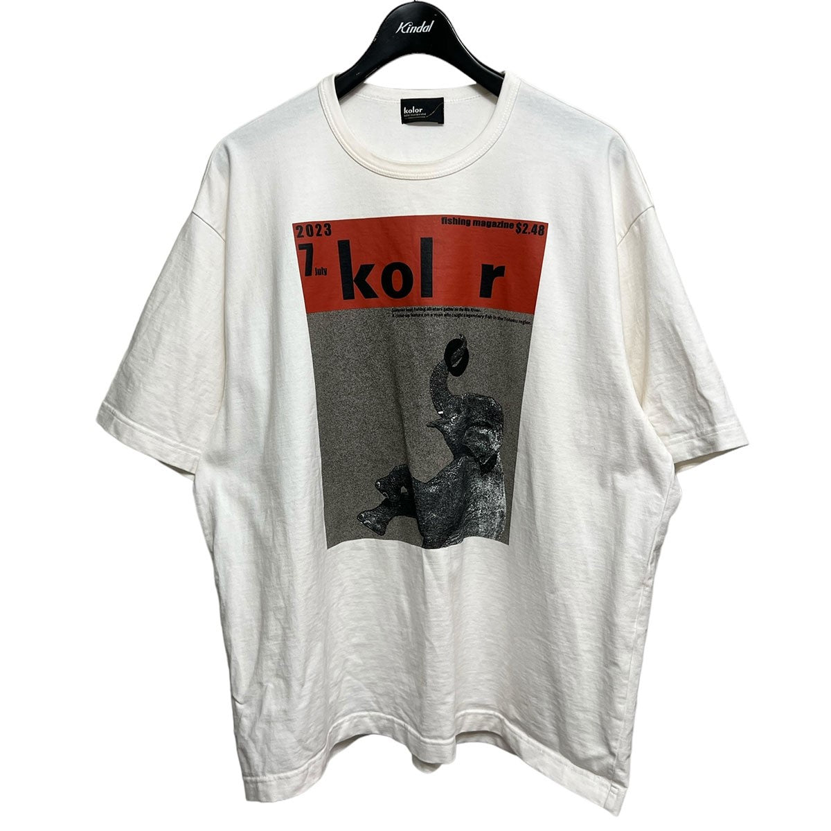 KOLOR(カラー) 23AWエレファントプリントTシャツ23WCM-T11208 23WCM-T11208 ホワイト サイズ  1｜【公式】カインドオルオンライン ブランド古着・中古通販【kindal】