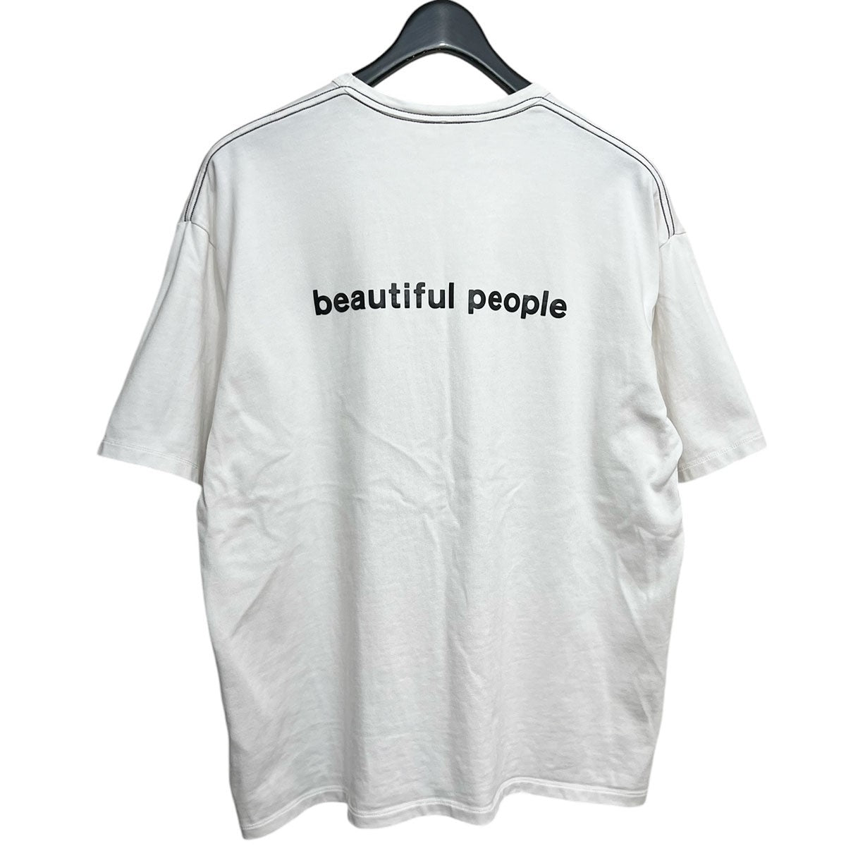 beautiful people(ビューティフルピープル) suvin pima jersey logo PT emb T-shirt ロゴプリントクルーネックTシャツ1315310411 1315310411 ホワイト サイズ 200｜【公式】カインドオルオンライン  ブランド古着・中古通販【kindal】