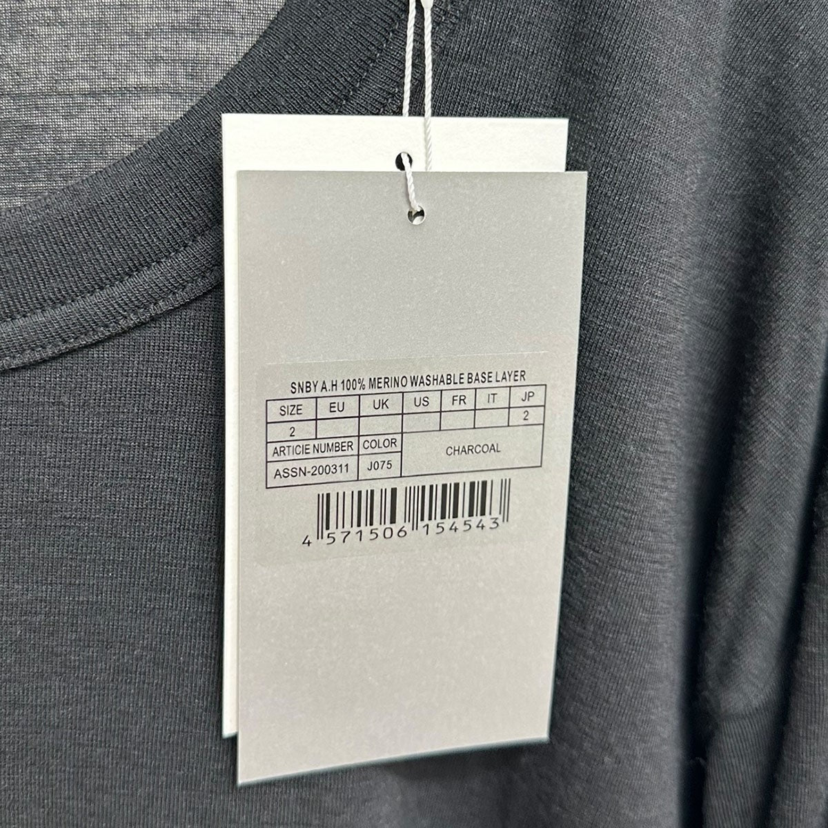 MERINO WOOL BASE LAYERメリノウールベースレイヤーフライス長袖TシャツASSN-200311