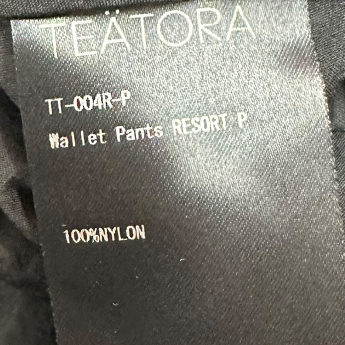 TEATORA(テアトラ) WALLET PANTS RESORT packableウォレットパンツリゾートパッカブルTT-004R-P  TT-004R-P ブラック サイズ 2｜【公式】カインドオルオンライン ブランド古着・中古通販【kindal】