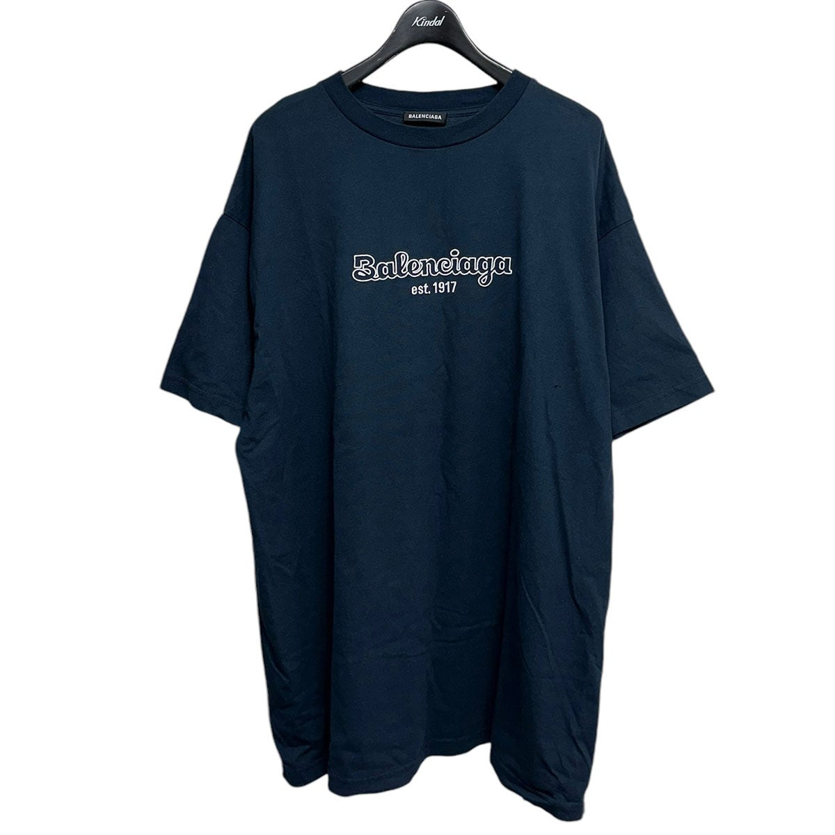 BALENCIAGA(バレンシアガ) 19AWオーバーサイズロゴ刺繍Tシャツ583214 583214 ネイビー サイズ  XS｜【公式】カインドオルオンライン ブランド古着・中古通販【kindal】