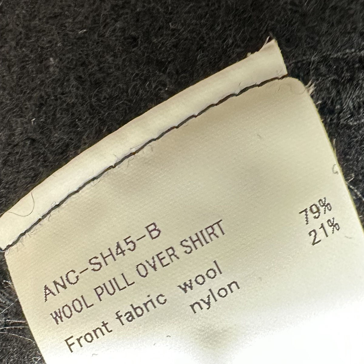 ANCELLM(アンセルム) 24AWWOOL PULL OVER SHIRTウールプルオーバー 
