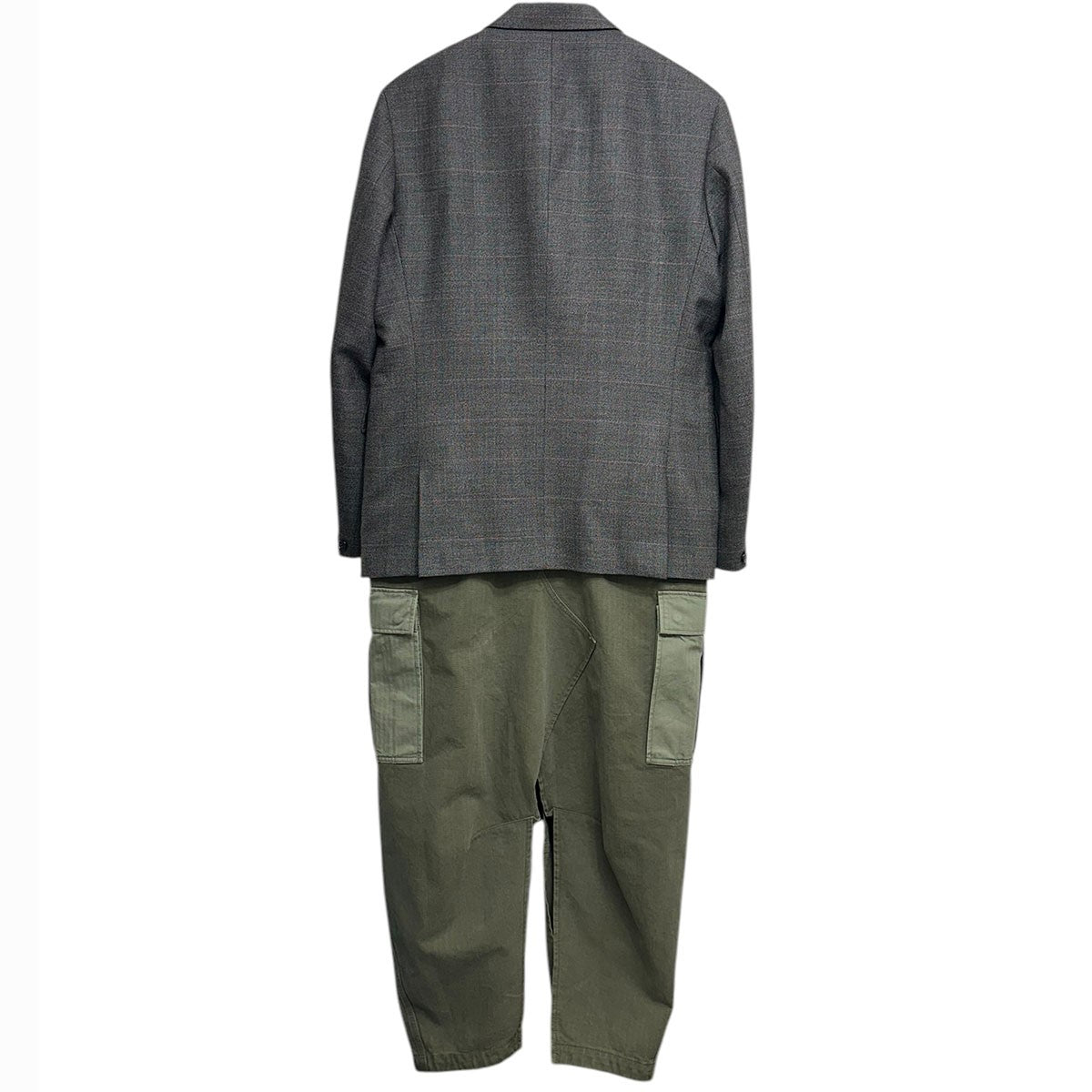 JUNYA WATANABE MAN 24AWヘリンボーン テーラードドッキングコートWN-C010 古着・中古-2枚目のアイテム画像