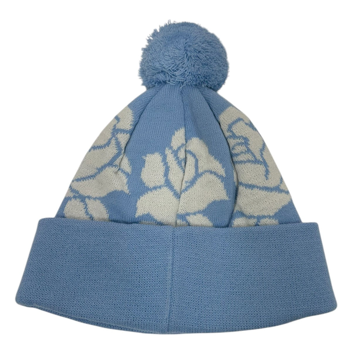Supreme バラ柄 ボンボンニット帽 水色 ローズ Supreme バラ柄 ボンボン ニット帽 【公式通販】 Supreme バラ柄